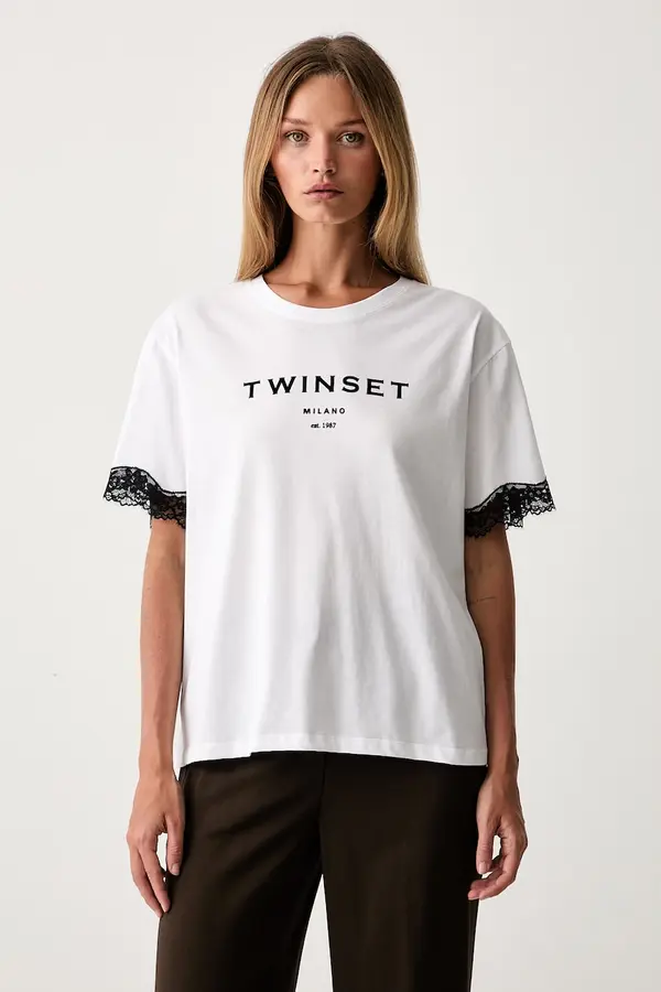 Twinset Twinset kratka majica bombažna
