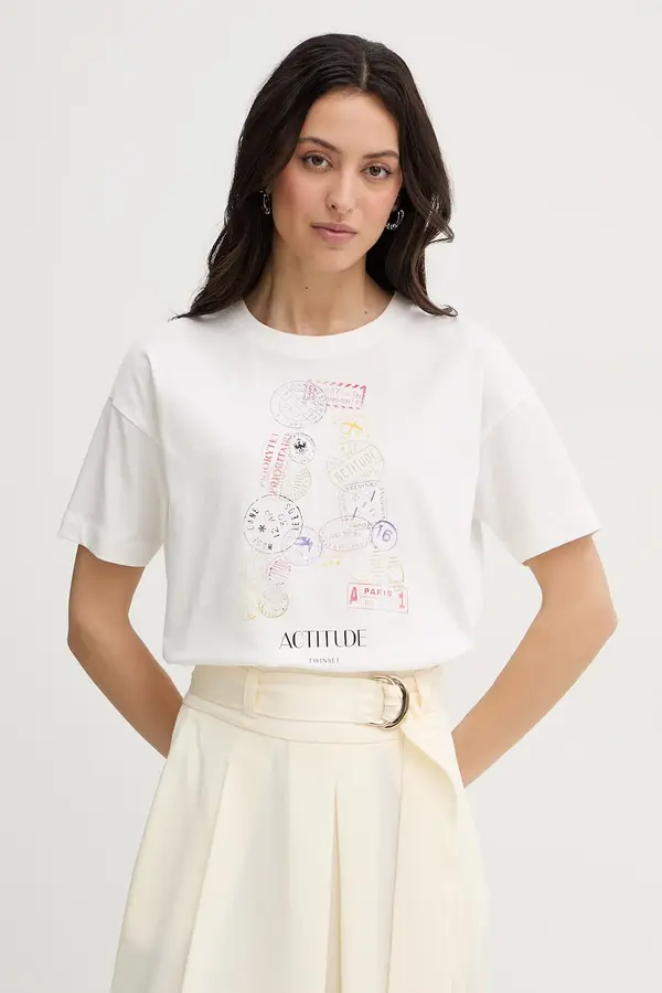 Twinset Twinset kratka majica ženska bombažna