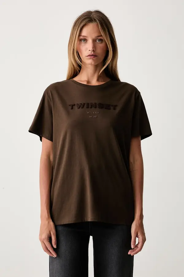 Twinset Twinset kratka majica ženska bombažna