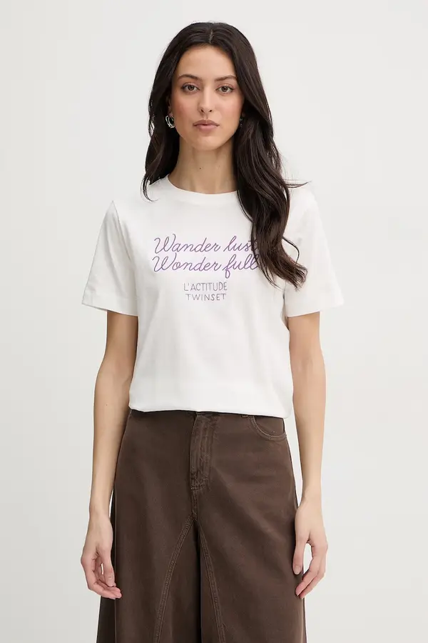 Twinset Twinset kratka majica ženska bombažna