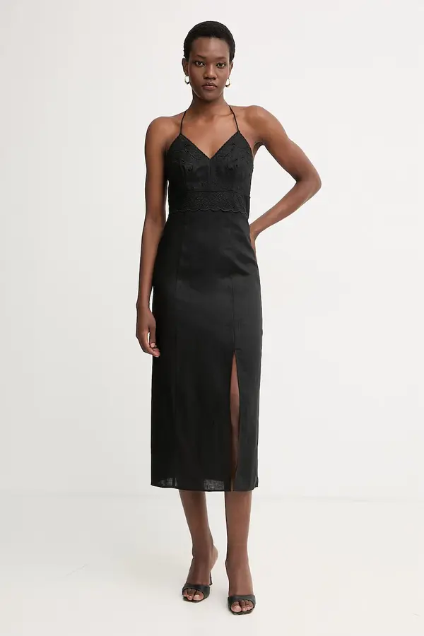Twinset Twinset poletna obleka lanena