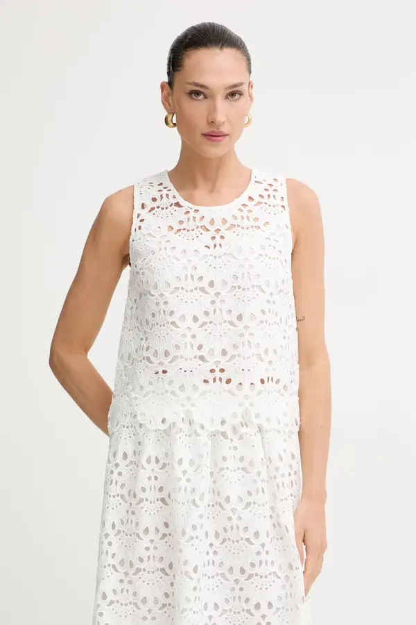 Twinset Twinset top ženski čipkast