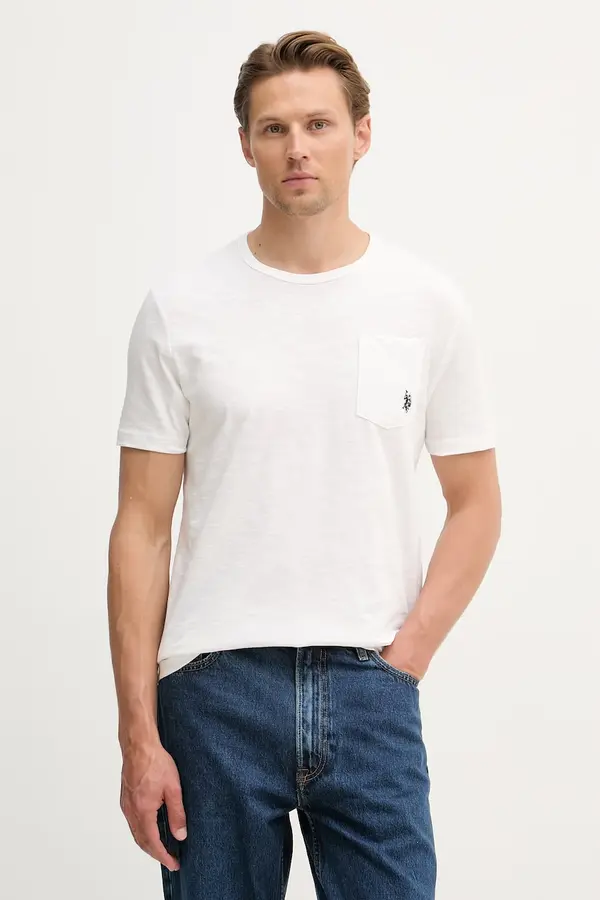 U.S. Polo Assn. U.S. Polo Assn. kratka majica moška bombažna Slub Pocket