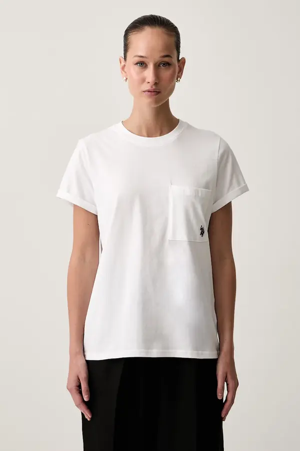 U.S. Polo Assn. U.S. Polo Assn. kratka majica ženska bombažna Crew Neck Pocket