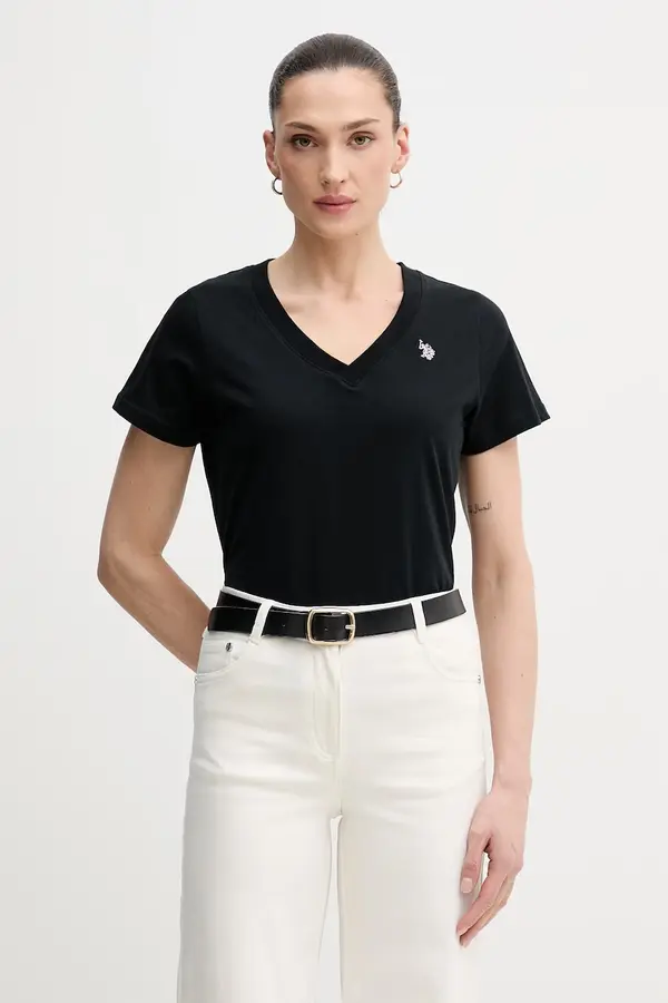 U.S. Polo Assn. U.S. Polo Assn. kratka majica ženska bombažna V-NECK