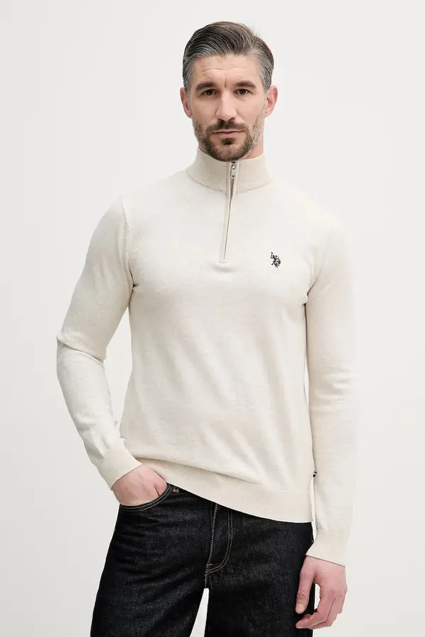 U.S. Polo Assn. U.S. Polo Assn. pulover moški bombažen COTTON 1/4 ZIP NECK