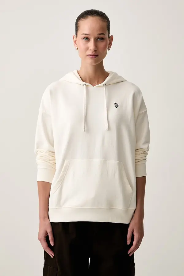 U.S. Polo Assn. U.S. Polo Assn. pulover s kapuco ženski z bombažem DHM LB