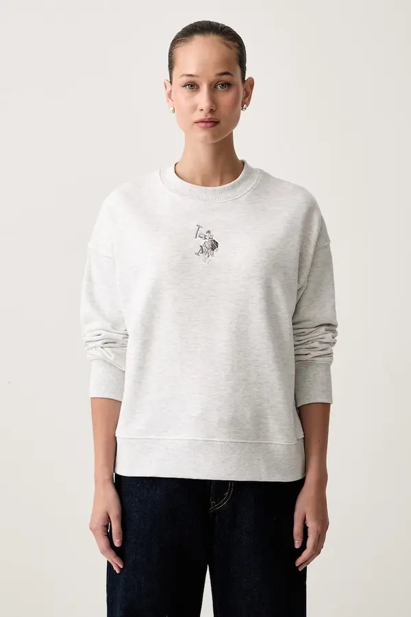 U.S. Polo Assn. U.S. Polo Assn. pulover ženski z bombažem Large Tonal DHM LB
