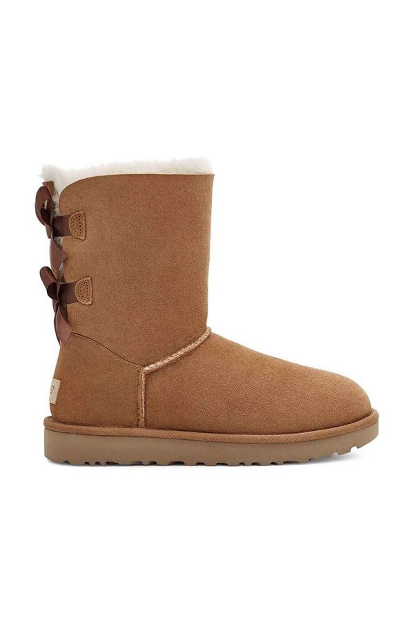 Ugg UGG čevlji Classic Bailey Bow II ženski, rjava barva, 1016225-CHE