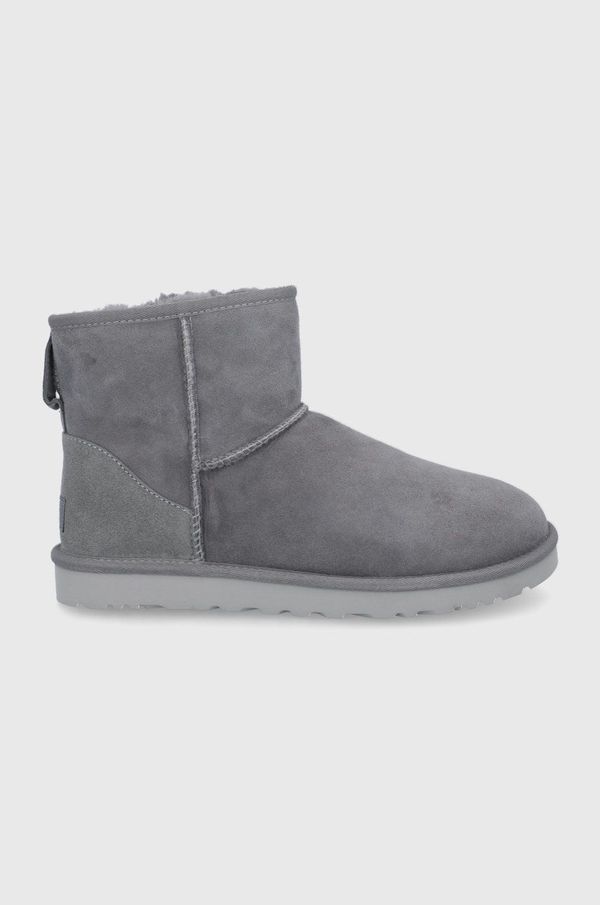 Ugg UGG snežke iz semiša Classic Mini moški, siva barva, 1002072-DGRY