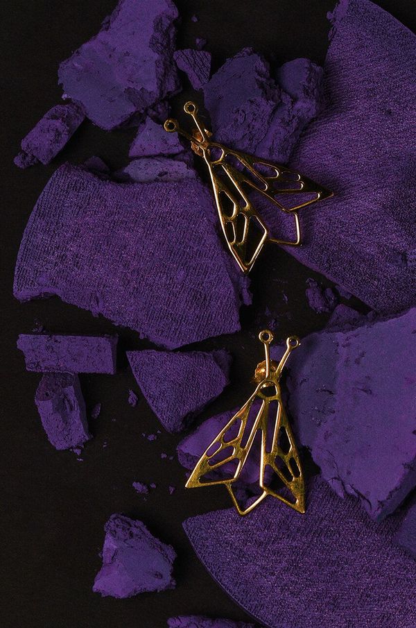 Medicine Uhani iz srebra prevlečenega z zlatom Medicine