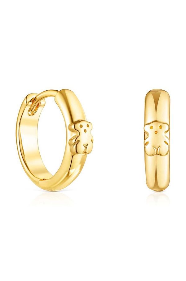 Tous Uhani iz srebra prevlečenega z zlatom Tous Basics