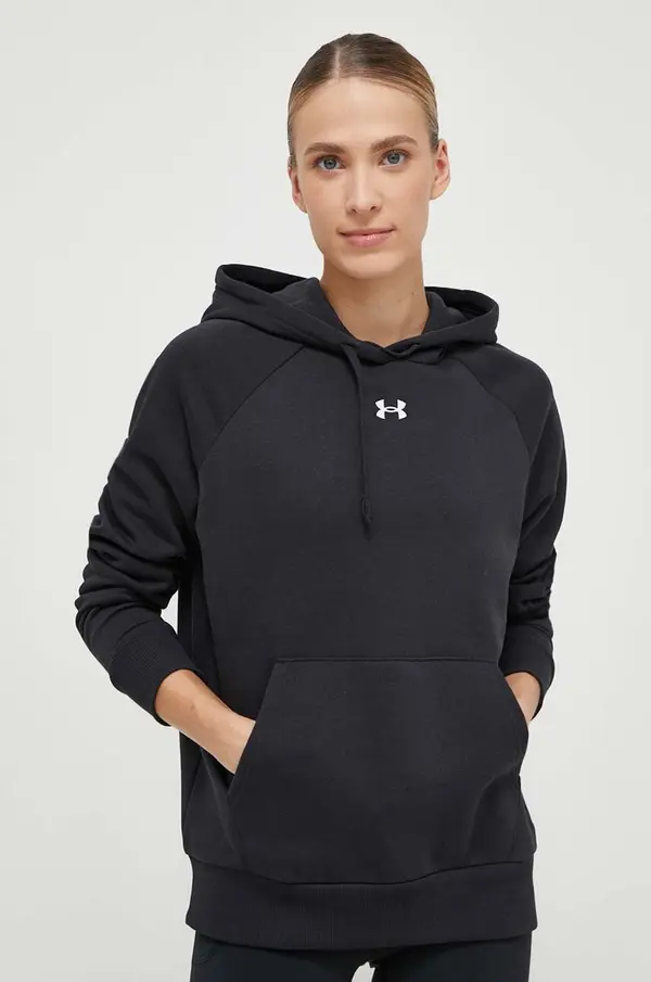Under Armour Under Armour pulover s kapuco ženski z bombažem UA Rival Fleece