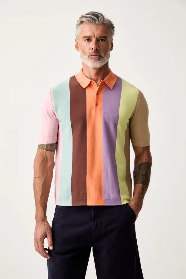 United Colors of Benetton United Colors of Benetton pletena polo majica moška bombažna