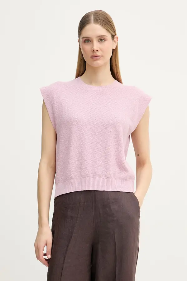 United Colors of Benetton United Colors of Benetton top ženski z lanom
