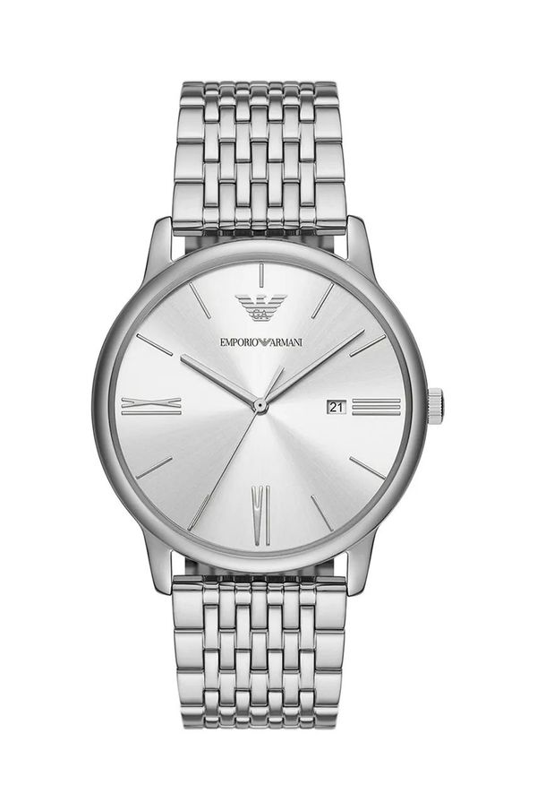 Emporio Armani Ura Emporio Armani moška, srebrna barva, AR11599