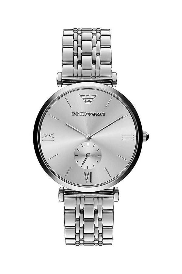 Emporio Armani Ura Emporio Armani moški, srebrna barva