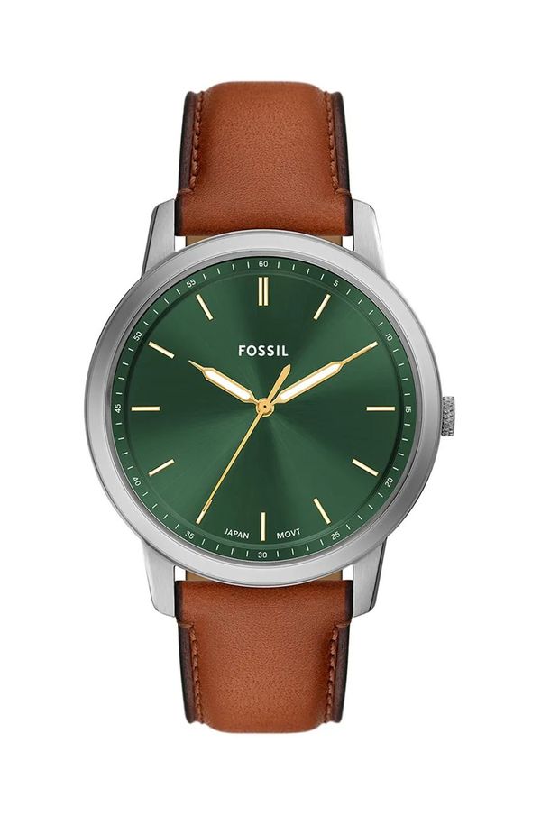 Fossil Ura Fossil Minimalist moška, rjava barva, FS6094