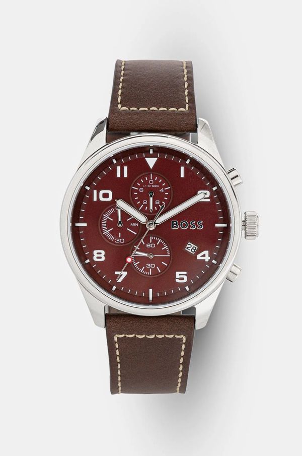 Hugo Boss Ura Hugo Boss moška, rjava barva, 1513988