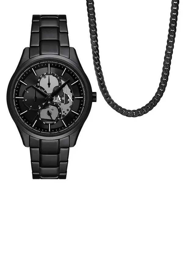 Armani Exchange Ura in ogrlica Armani Exchange