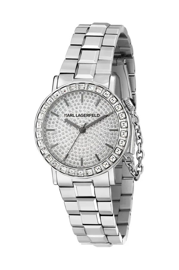 Karl Lagerfeld Ura Karl Lagerfeld ženska, srebrna barva, R0553100506
