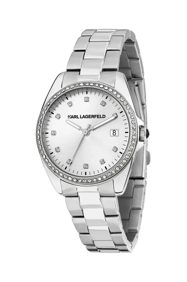 Karl Lagerfeld Ura Karl Lagerfeld ženska, srebrna barva, R0553101510