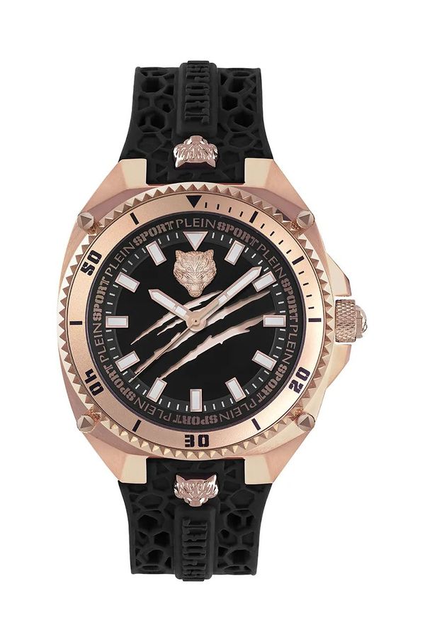 Plein Sport Ura PLEIN SPORT Thunder Force moška, črna barva, PS8BA0424