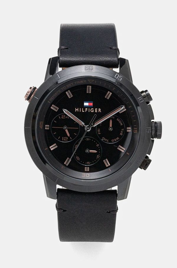 Tommy Hilfiger Ura Tommy Hilfiger moška, črna barva, 1792110
