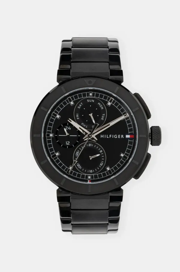 Tommy Hilfiger Ura Tommy Hilfiger moška, črna barva, 1792119