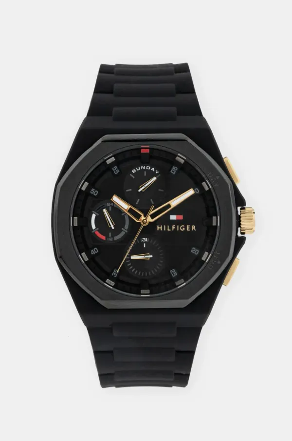 Tommy Hilfiger Ura Tommy Hilfiger moška, črna barva, 1792120