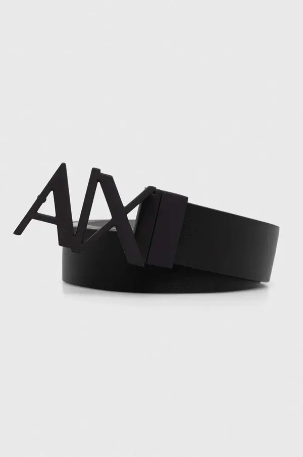 Armani Exchange Usnjen dvostranski pas Armani Exchange