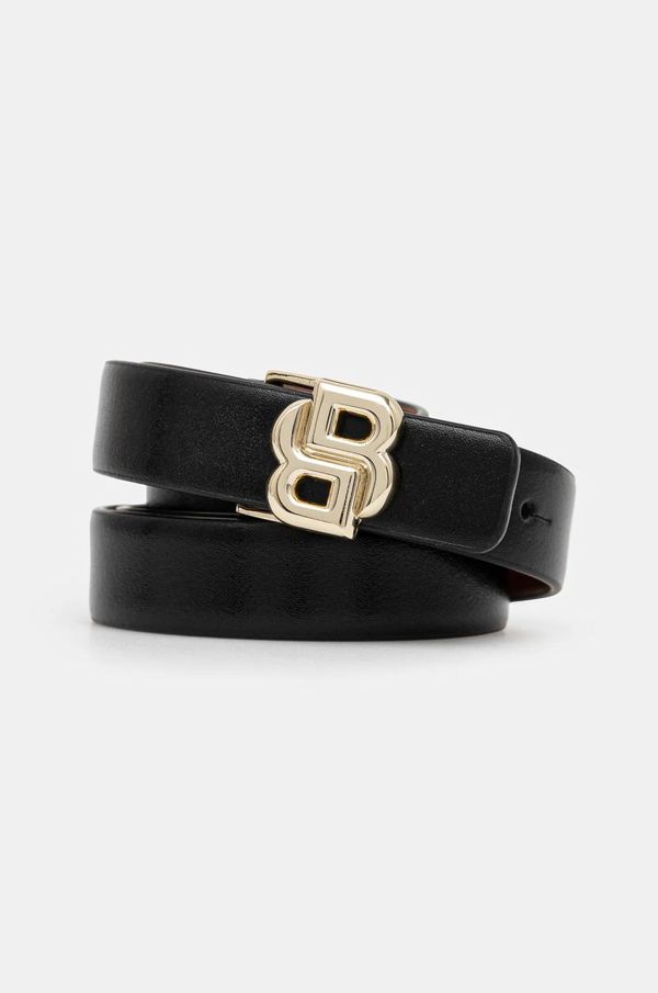 Boss Usnjen dvostranski pas BOSS ženski, črna barva, 50536865