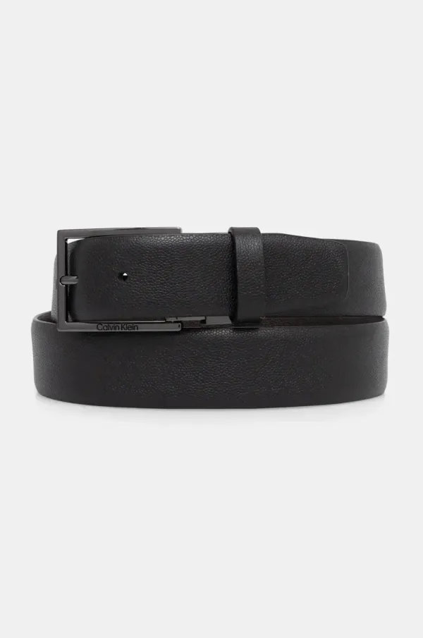 Calvin Klein Usnjen dvostranski pas Calvin Klein moški, črna barva, K50K512842