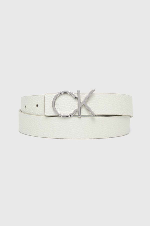 Calvin Klein Usnjen dvostranski pas Calvin Klein ženski, zelena barva, K60K611904