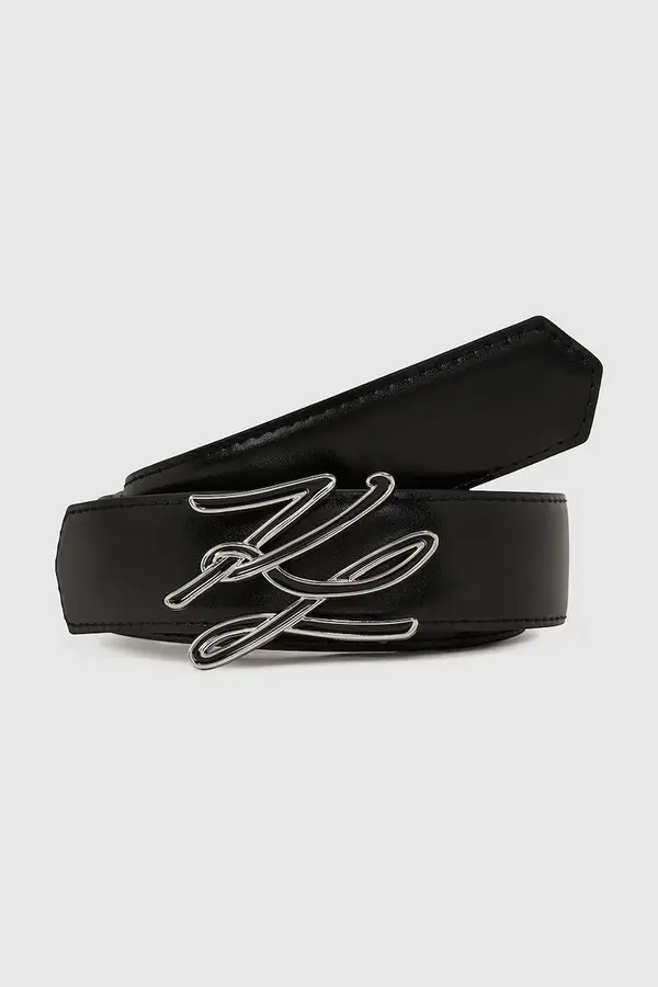 Karl Lagerfeld Usnjen dvostranski pas Karl Lagerfeld K/AUTOGRAPH