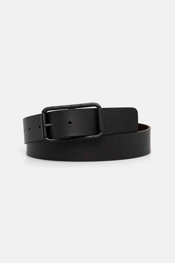 Tommy Jeans Usnjen dvostranski pas Tommy Jeans moški, črna barva, AM0AM12970