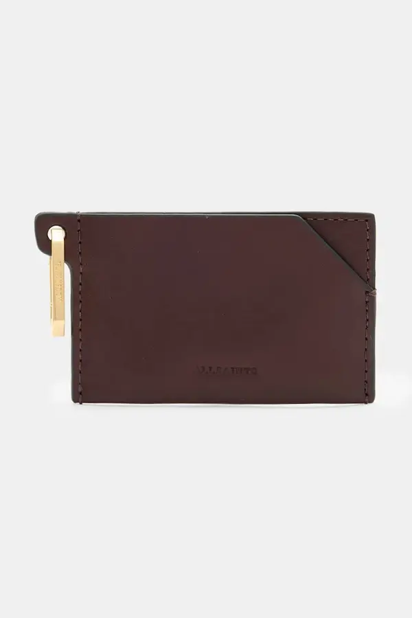 AllSaints Usnjen etui za kartice AllSaints HEX CARDHOLDER