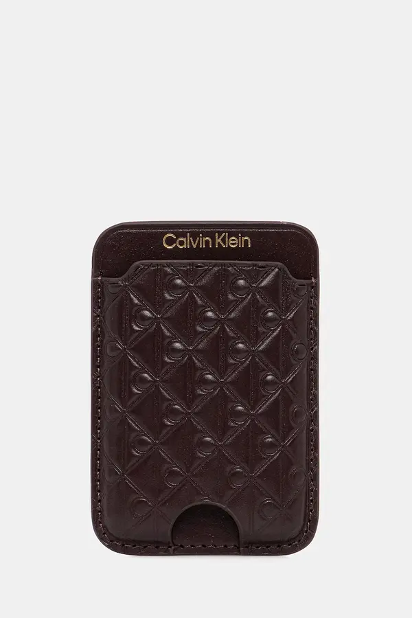 Calvin Klein Usnjen etui za kartice Calvin Klein