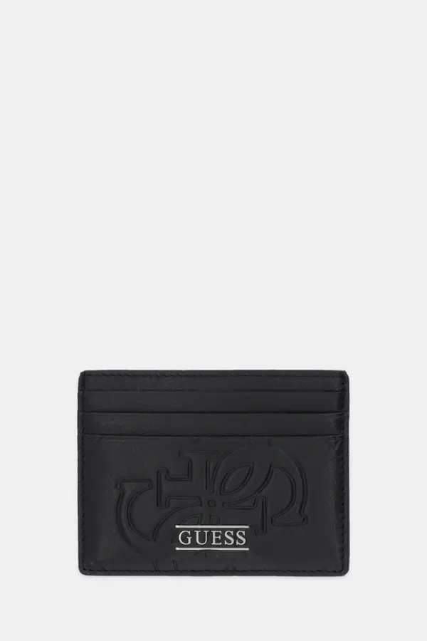 Guess Usnjen etui za kartice Guess BOSTON
