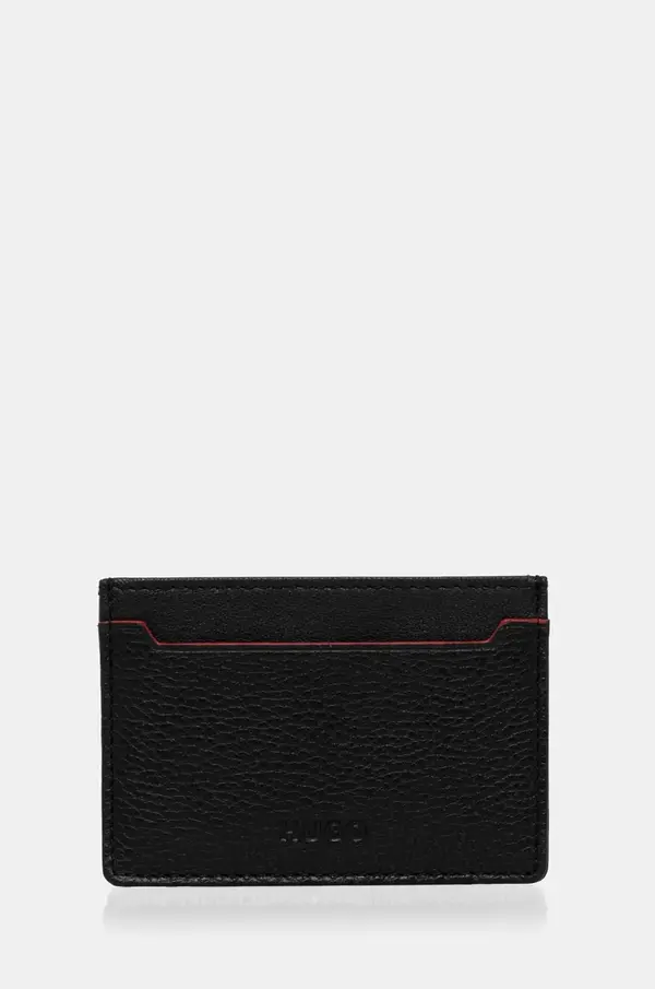 HUGO Usnjen etui za kartice HUGO