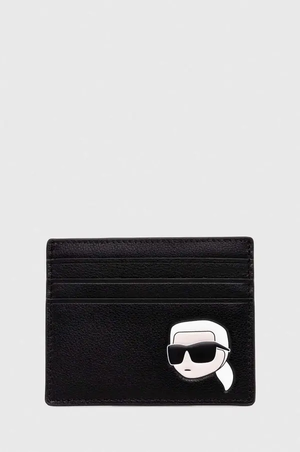 Karl Lagerfeld Usnjen etui za kartice Karl Lagerfeld
