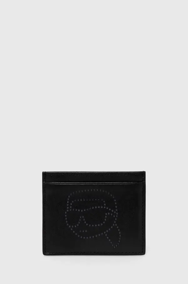 Karl Lagerfeld Usnjen etui za kartice Karl Lagerfeld