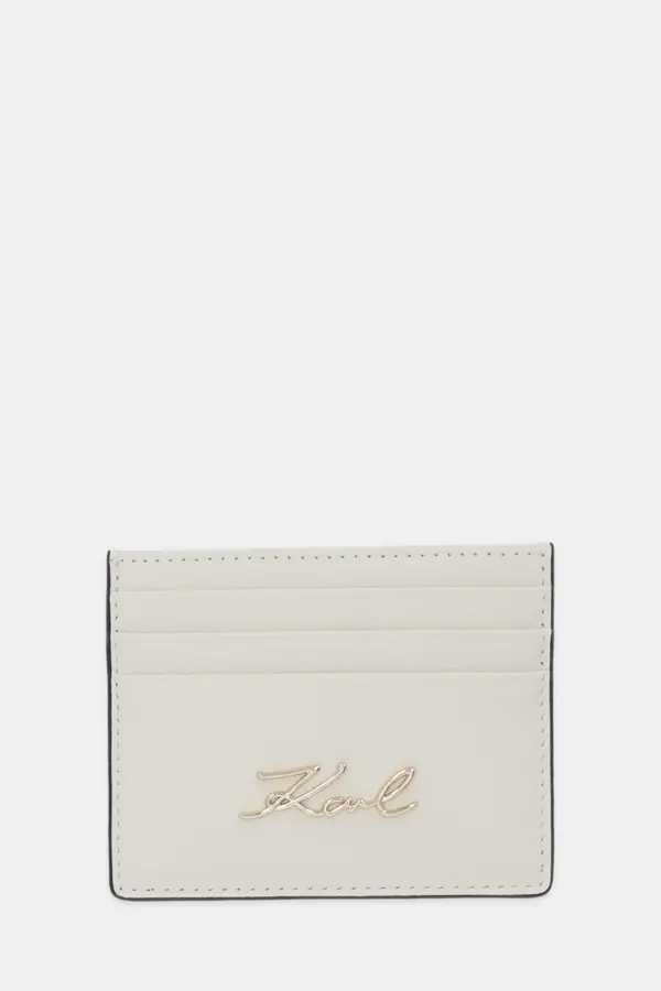 Karl Lagerfeld Usnjen etui za kartice Karl Lagerfeld K/SIGNATURE