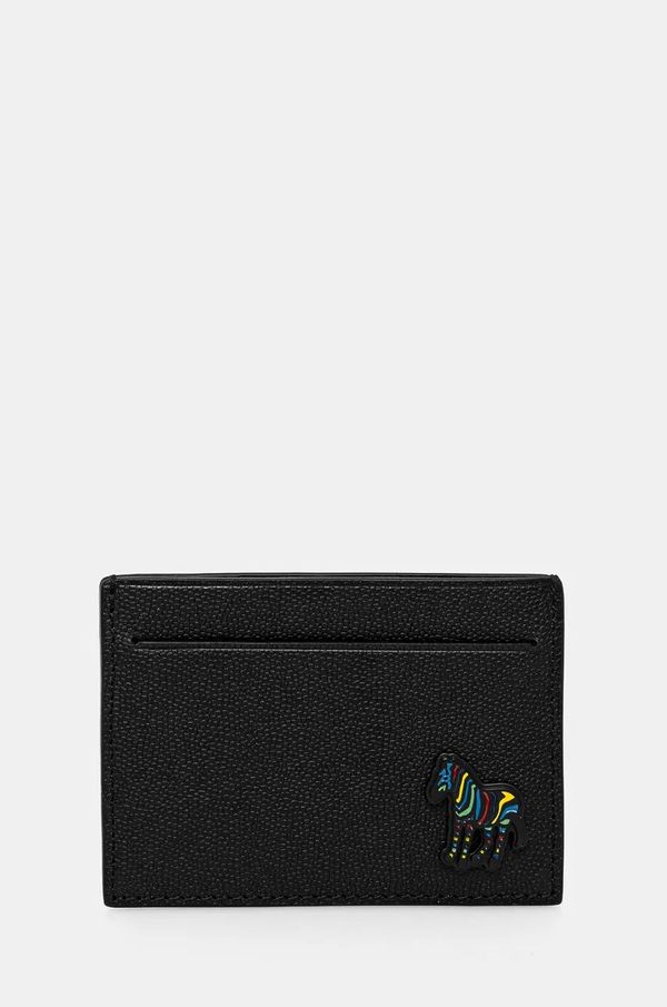 PS Paul Smith Usnjen etui za kartice PS Paul Smith črna barva, M2A.5065.NMUZEB