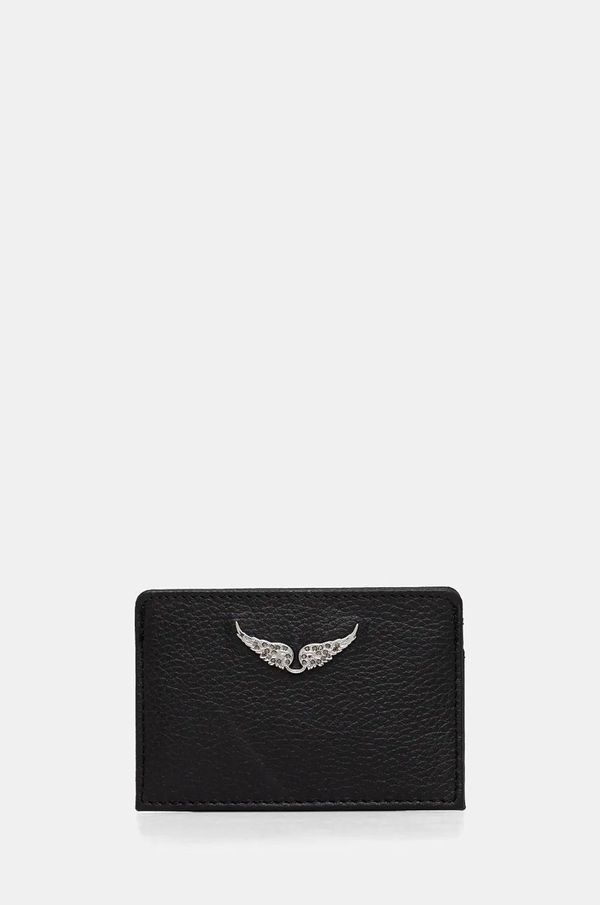 Zadig&Voltaire Usnjen etui za kartice ZADIG&VOLTAIRE črna barva, LWSG00001