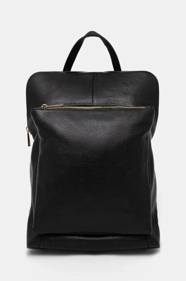 Answear Lab Usnjen nahrbtnik Answear Lab ženski, črna barva