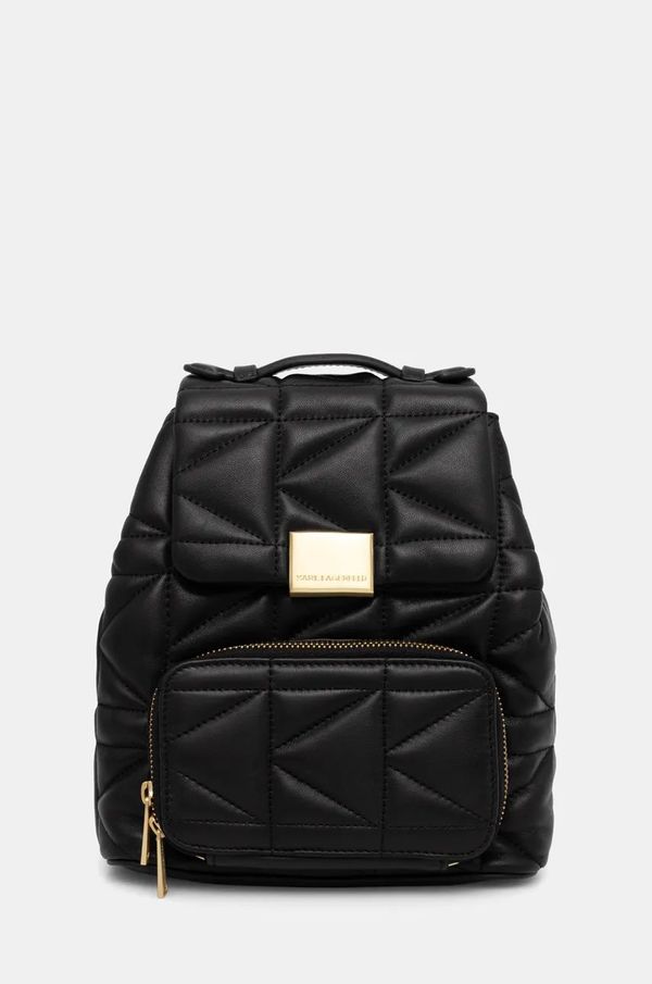Karl Lagerfeld Usnjen nahrbtnik Karl Lagerfeld ženski, črna barva, 246W3090