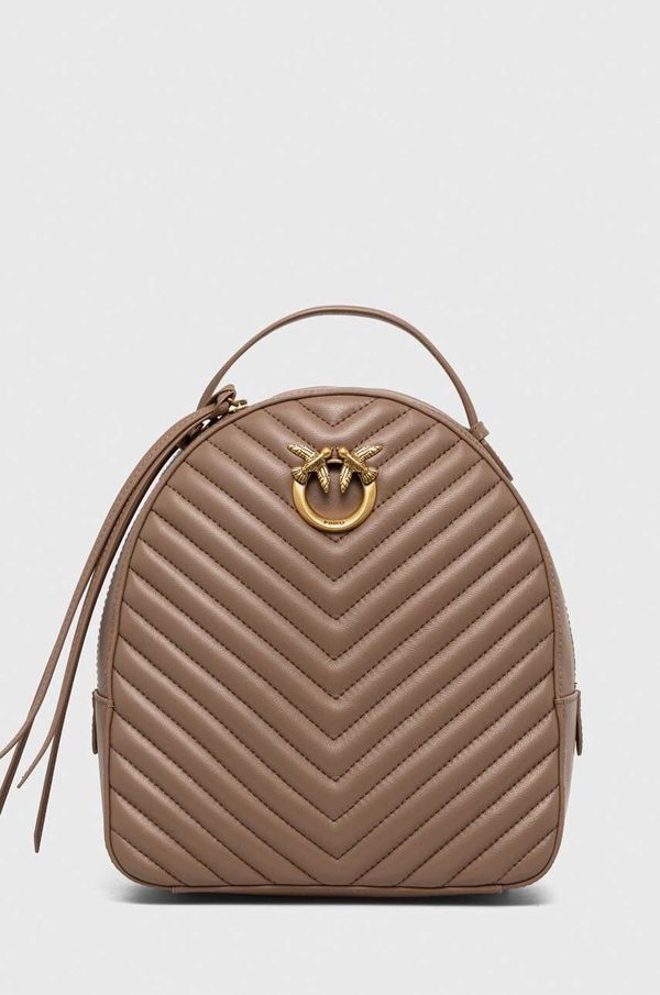 Pinko Usnjen nahrbtnik Pinko Answear Exclusive ženski, rjava barva