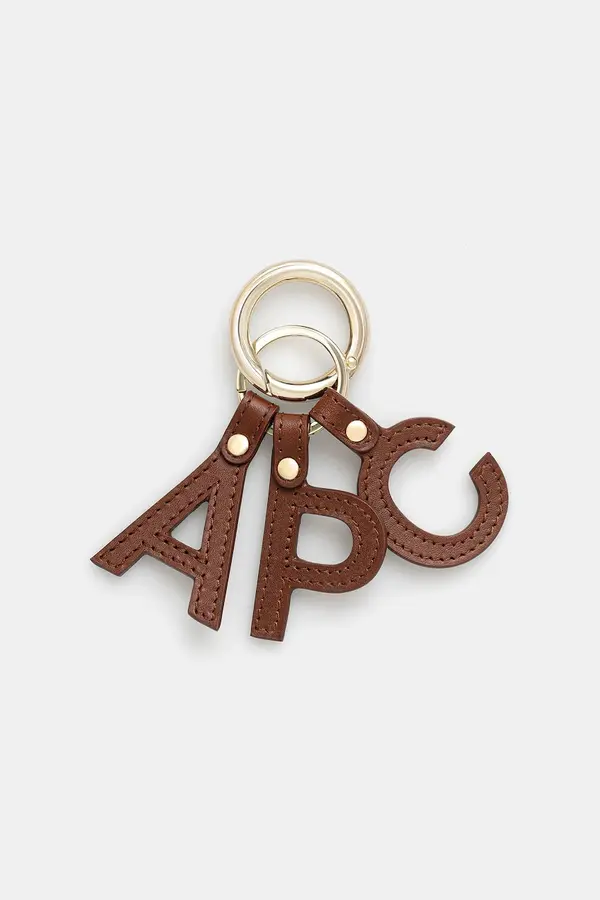 A.P.C. Usnjen obesek za ključe A.P.C. porte-cles lettres