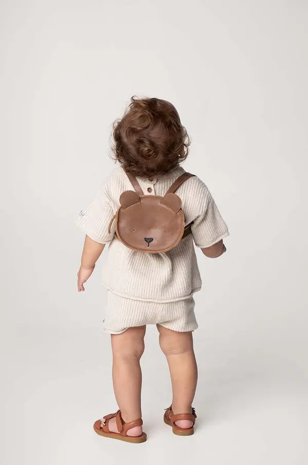 Donsje Usnjen otroški nahrbtnik Donsje Kapi Classic Backpack Bear